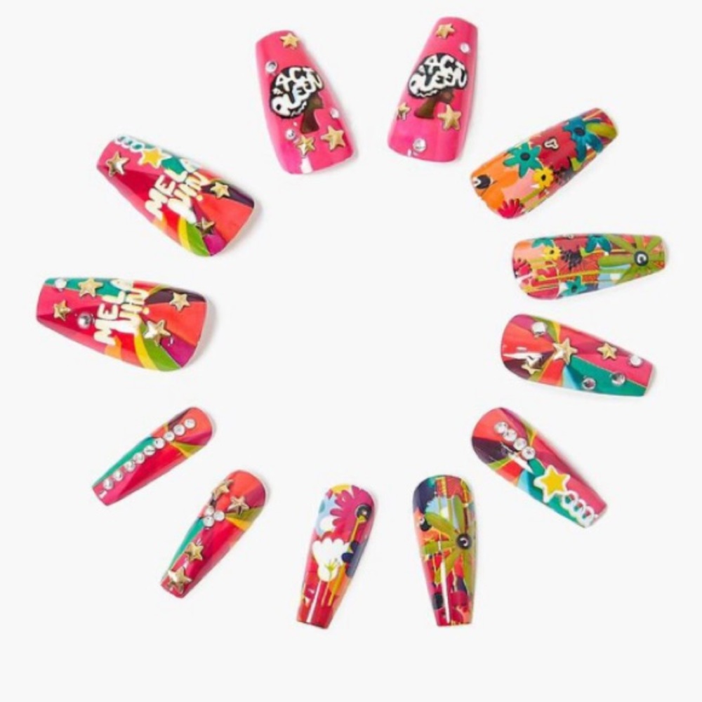 Shae Anthony She This Press On Nails Forever 21 Coffin NWT BLM Melanin 4C Queen
